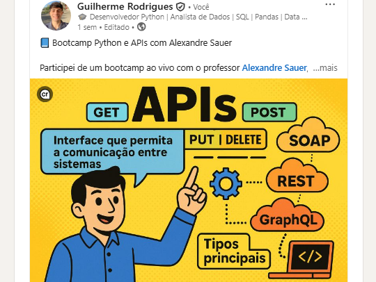 Capa do Post: Aprendizados no Bootcamp de APIs em Python