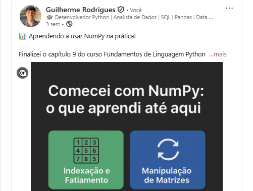 Capa do Post: Estudando NumPy de forma prática