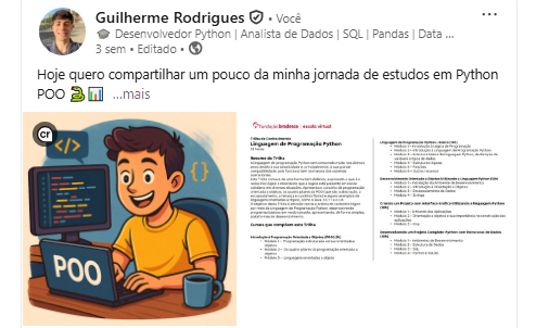 Capa do Post: Estudos em Python: foco em POO