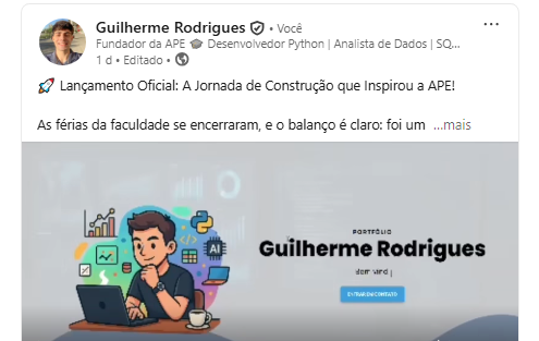Capa do Post: Lançamento Oficial: A Jornada por Trás da APE