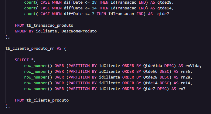 Engenharia de Features com SQL